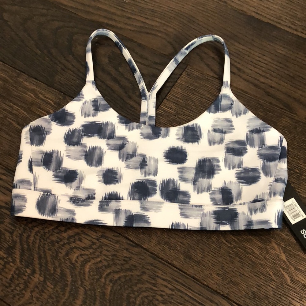 NWT Soulcycle Y Back Katie Yoga Sport Bra Abstract Polka Dot - Picture 12 of 13